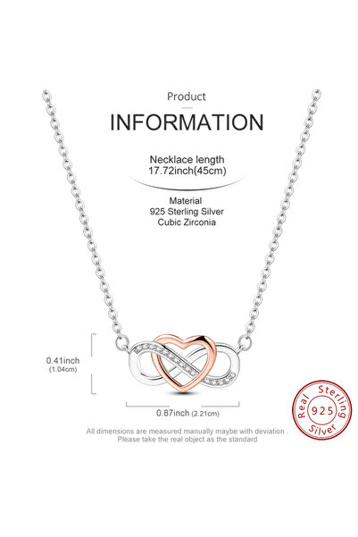 Choice3 KTN067 Original 925 Sterling Silver Earrings Ring Necklace Eternal Lo...