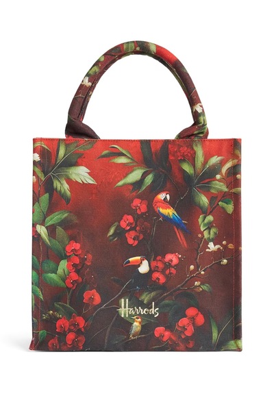 Harrods Harod's Handbag - Tropical Birds - Cotton Material (Original from Har...