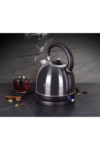 Berlinger Haus Ceainic electric din oțel inoxidabil, 1,8 l, negru, 2200 W, cu...