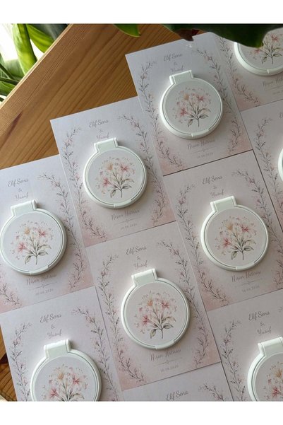 anoragiftstudio Pleksi Ayna Nişan Hediyeliği 12 Adet Ayna Nikah Hediyeliği