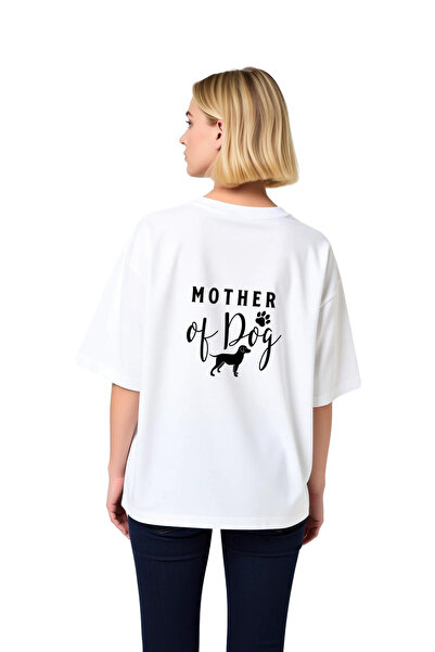 PayBuy Women's Oversize Dog Mom Printed Short Sleeve Relaxed Fit Graphic T-Sh...