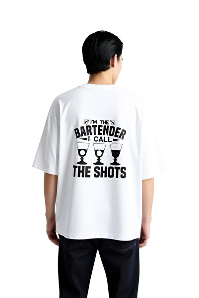 PayBuy تي شيرت رجالي كبير الحجم مطبوع عليه طباعة فكاهية، تصميم Bartender Them...