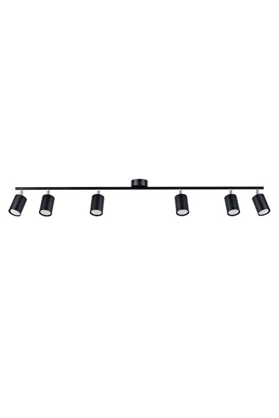 SOLLUX LEMMI 6L lampă de tavan neagră