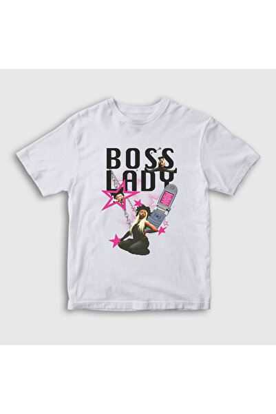 Presmono Unisex Kids White Lady Theodora T-Shirt 591059Tt