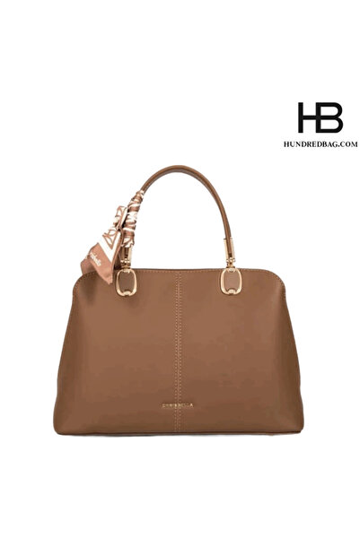 Chrisbella Crispella handbag with large wallet - coffee