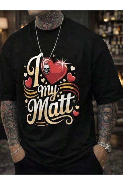 21JNRY Men'S I Love My Matt Graphic T-Shirt,Men Vacation Outfit,Fourth Of Jul...