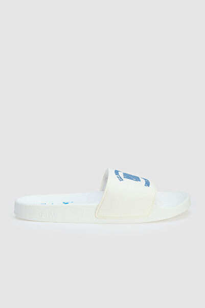 U.S. Polo Assn. Men's White Slippers 50323180-Vr013