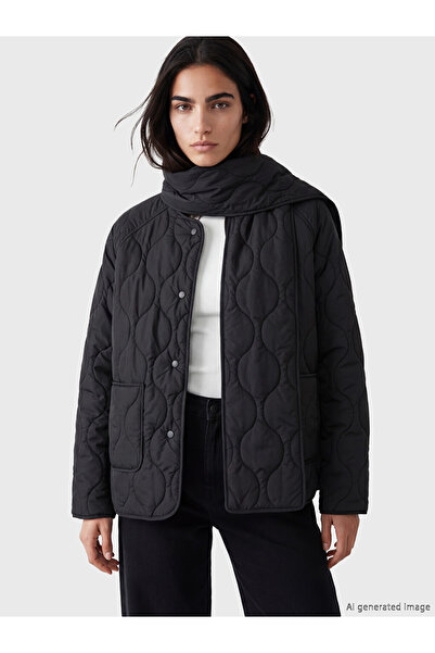 LC Waikiki Shawl Collar Quilted Women's Puffer Coat