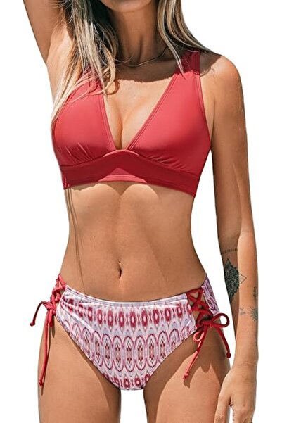 Dotail Women's Two-Piece Swimsuit, adjustable straps, high-waisted, removable...