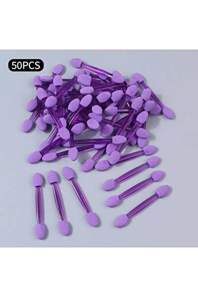 Choice1 PURPLE Wholesale 50Pcs Disposable Eyeshadow Brush Portable Double End...