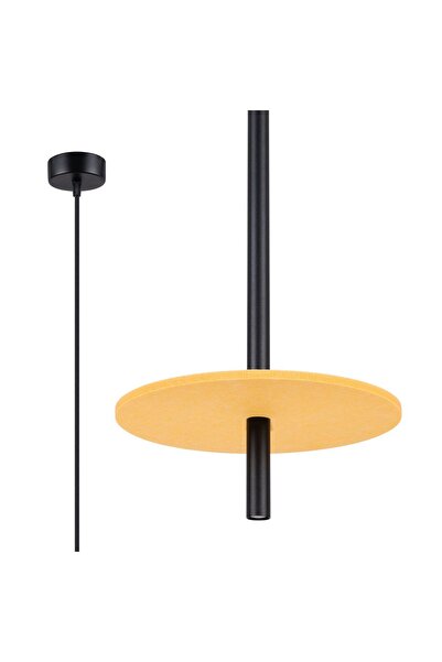 SOLLUX FELTRO 1 lampă suspendată negru/galben