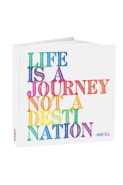 Spaceform London Life Is a Journey Hardcover Lined Notebook