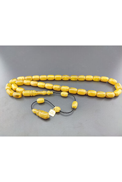 İskeçe Tesbih Ali Baba Masterpiece Colorful Amber Certified 2 Layers of Polis...