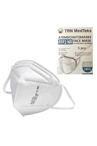 TRN MedTex FFP2 Λευκή Προστατευτική Μάσκα 5 τεμάχια