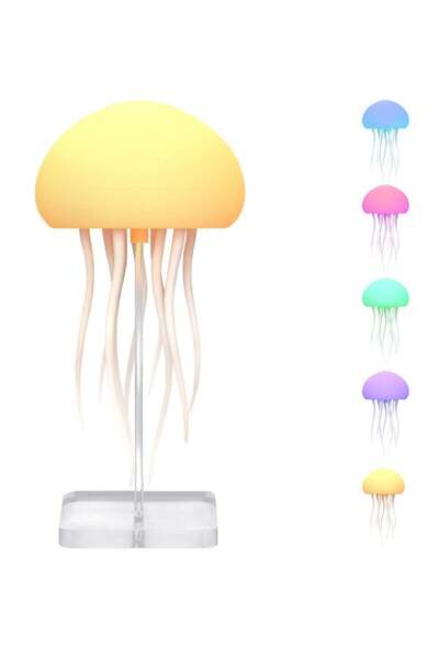 Tiger Floating Jellyfish Light Lamp - Voice Control RGB Gradient Moving Tenta...