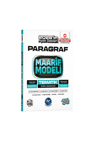 Çap Yayınları 2028 Üniversiteye Hazırlık Paragraf Ders Platosu Maarif Modeli ...
