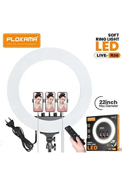 PLOKAMA Soft LED Ring Light 22 inch with Tripod Stand & Phone Holder – Dimmab...