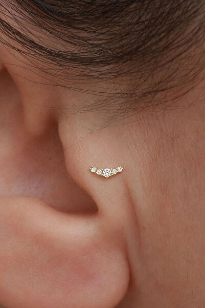 Bayar Gold 14 Ayar Altın Linea Tragus Piercing