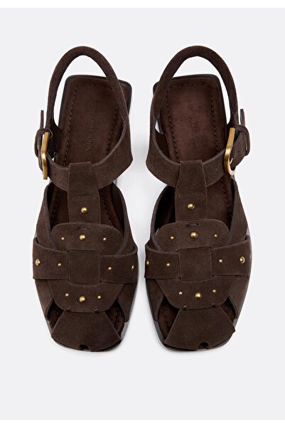 Butik Allbucks Stradi - Various Genuine Leather Studded Strap Buckle Sandals ...