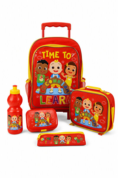 Cocomelon 5-in-1 Trolley School Bag 16 Inch