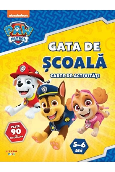 Litera Patrula Catelusilor. Gata de scoala. Carte de activitati 5-6 ani