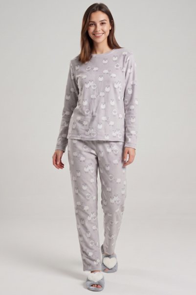 R&B Sheep Print Long Sleeves Pyjama Set