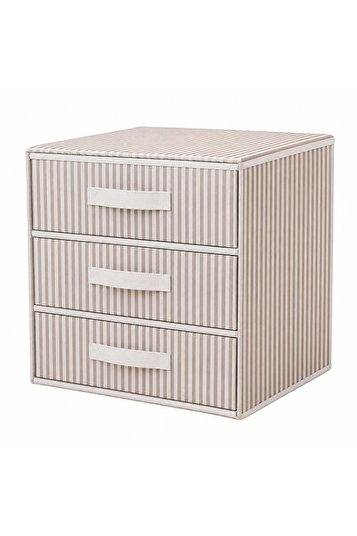 Turkco 3-određeni sklopivi organizator za ladice od tkanine 32x32x32 cm Organ...