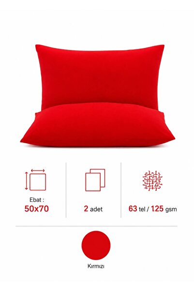 MirCotton Plain Cotton 2-Piece Pillow Case 50x70 Cm