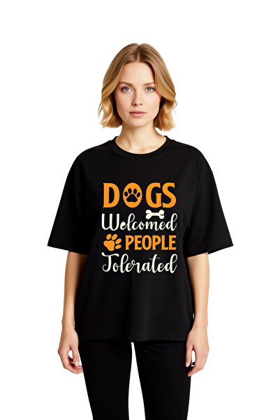 PayBuy Γυναικείο μπλουζάκι oversized με στάμπα με θέμα την αγάπη για τα σκυλι...