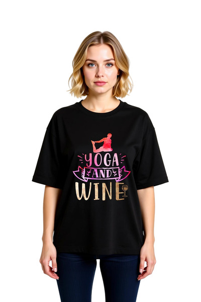 PayBuy Tricou cu imprimeu grafic supradimensionat pentru femei, cu tematică y...
