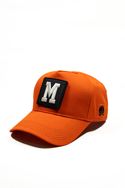 all hats Replaceable Patch Hat with m Letter Patch Detail |   Meshless Flat T...