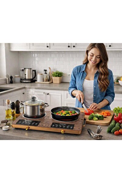 Generic Double Infrared Electric Cooker 3500W – Dual Burner Ceramic Cooktop with LED Display, Timer Function, Touch Control, Overheat Protection – Portable Electric Stove for Home, Office & Kitchen