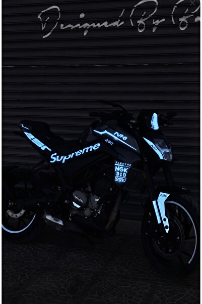 Banxtre مجموعة ملصقات زخرفية كاملة عاكسة للضوء (يمين ويسار) لـ CFMOTO NK250