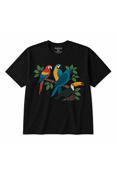 Rabona Fashion Exotic Tropical Jungle Residents Printed Unisex T-Shirt