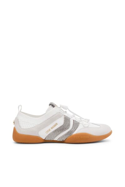 Steve Madden Λευκό με ασημί στρας Sneaker