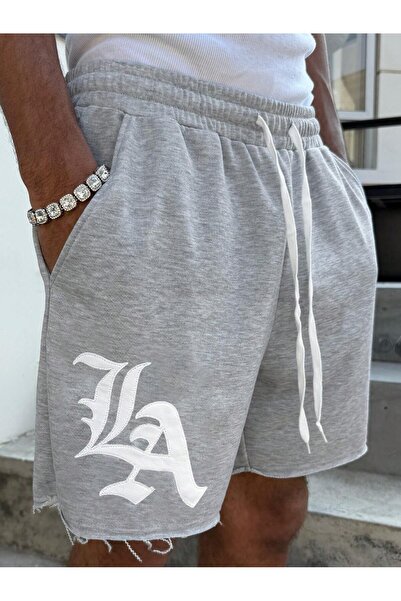 bellanova Unisex Oversize Relaxed Fit Special Design Printed Shorts