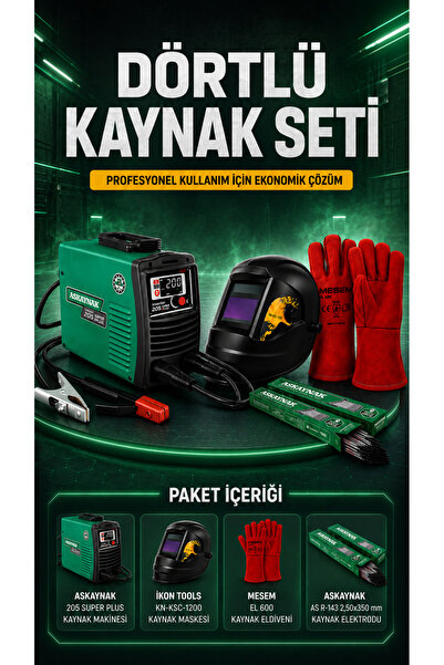 Askaynak 205 Super Plus Inverter Kaynak Makinesi + İkon Tools Kaynak Maskesi ...