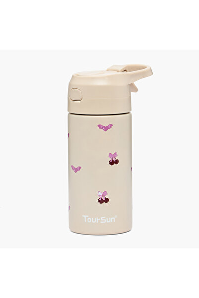 Toursun Printed Water Bottle with Straw - 320 ml