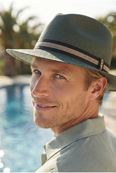 Uniquetrenders Men's Straw Panama Model Trilby Hat with Black Cord Stripe Sum...