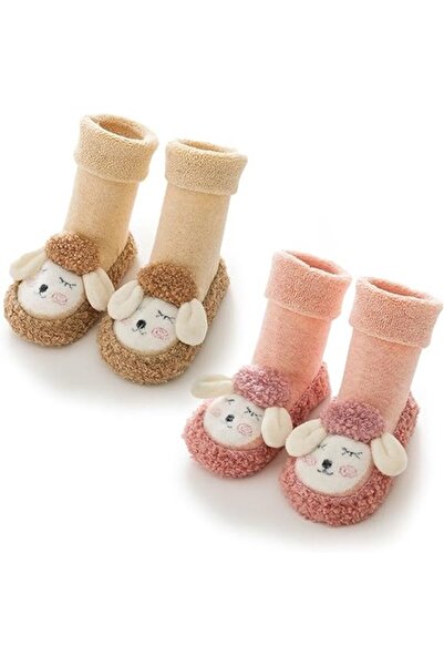 STARSTAR 2 pairs baby non-slip cartoon socks.