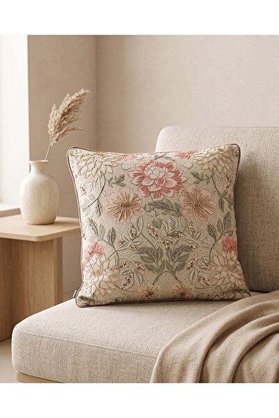 REDTAG Multicolour Floral Embroidered Cushion