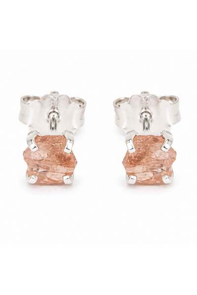 craftmystic Cercei Argint 925 cu Topaz Imperial Brut - Eleganta Calda si Ener...