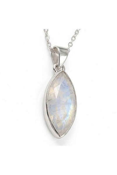 craftmystic Колие от сребро 925 с фасетен деликатен лунен камък – женственост...