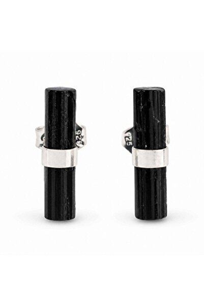 craftmystic Cercei Argint 925 cu Turmalina Neagra - Protectie si Echilibru Zi...