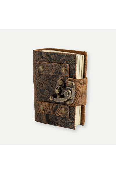 craftmystic Φυλακτό για Σκέψεις – Μίνι Πράσινο Ημερολόγιο με Δερμάτινη Εξώφυλλο