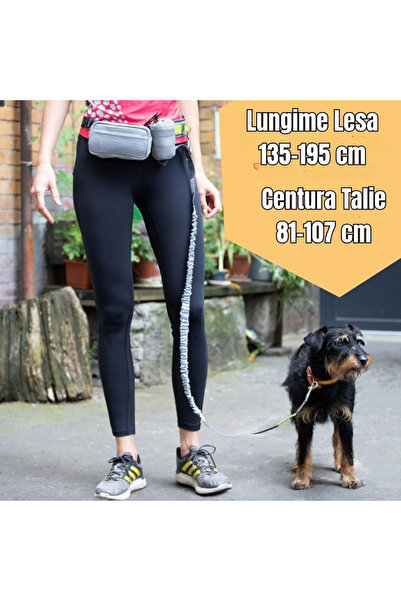 OEM Set lesă de alergare pentru câini, fără mâini, cu centură reglabilă pentr...
