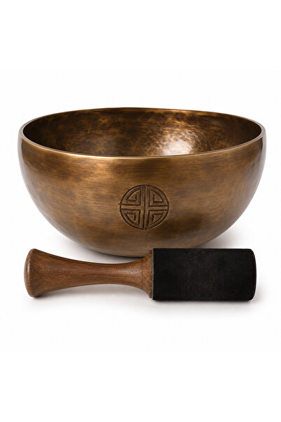 craftmystic Bol Tibetan din Cupru Rotund 22.5 cm - Armonie Interioara si Rela...