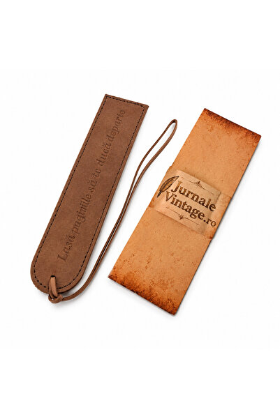 craftmystic Semn de carte din piele naturala cu mesaj gravat - cadou elegant ...