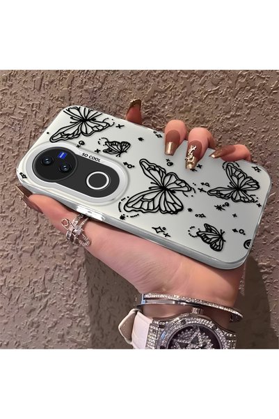 CHICASELUX Vivo V50 Compatible Elegant Night Style Butterfly Case, Durable Pr...