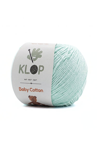 KLOP Baby Soft Cotton Sık İğne Amigurumi Punch İpi 50 gr 130 Metre Örgü İp Mint